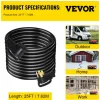 VEVOR 25 FT 50Amp RV Extension Cord NEMA N14-50P to N14-50R, 125 / 250V Heavy Duty STW 6/3+ 8/1 RV Power Cord, for EV Charging and RV Trailer Campers