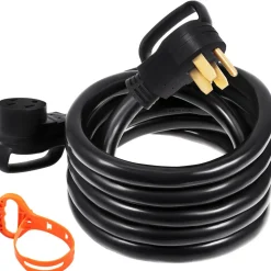 VEVOR 25 FT 50Amp RV Extension Cord NEMA N14-50P to N14-50R, 125 / 250V Heavy Duty STW 6/3+ 8/1 RV Power Cord, for EV Charging and RV Trailer Campers