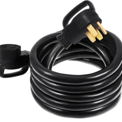VEVOR 25 FT 50Amp RV Extension Cord NEMA N14-50P to N14-50R, 125 / 250V Heavy Duty STW 6/3+ 8/1 RV Power Cord, for EV Charging and RV Trailer Campers