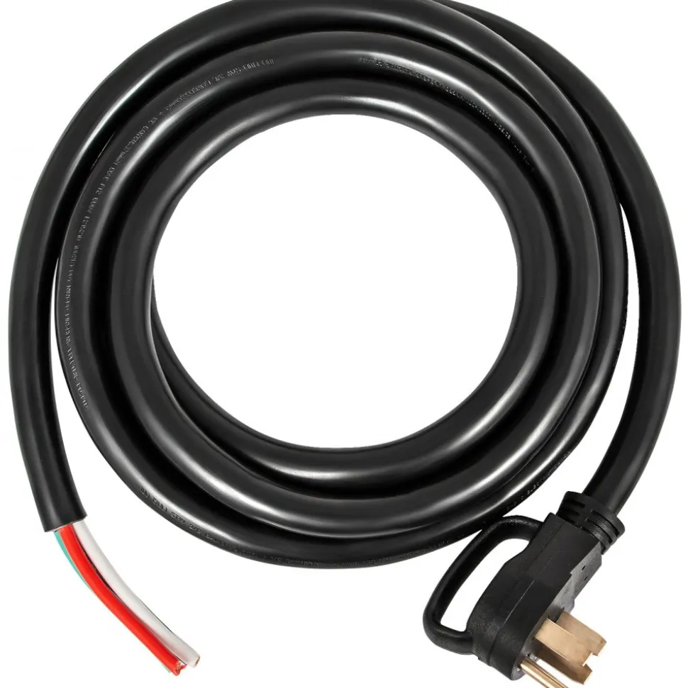 VEVOR 15 ft 50A RV Camp Power Cord Generator Cord 6/3+8/1 AWG NEMA 14-50P to Bare Wire