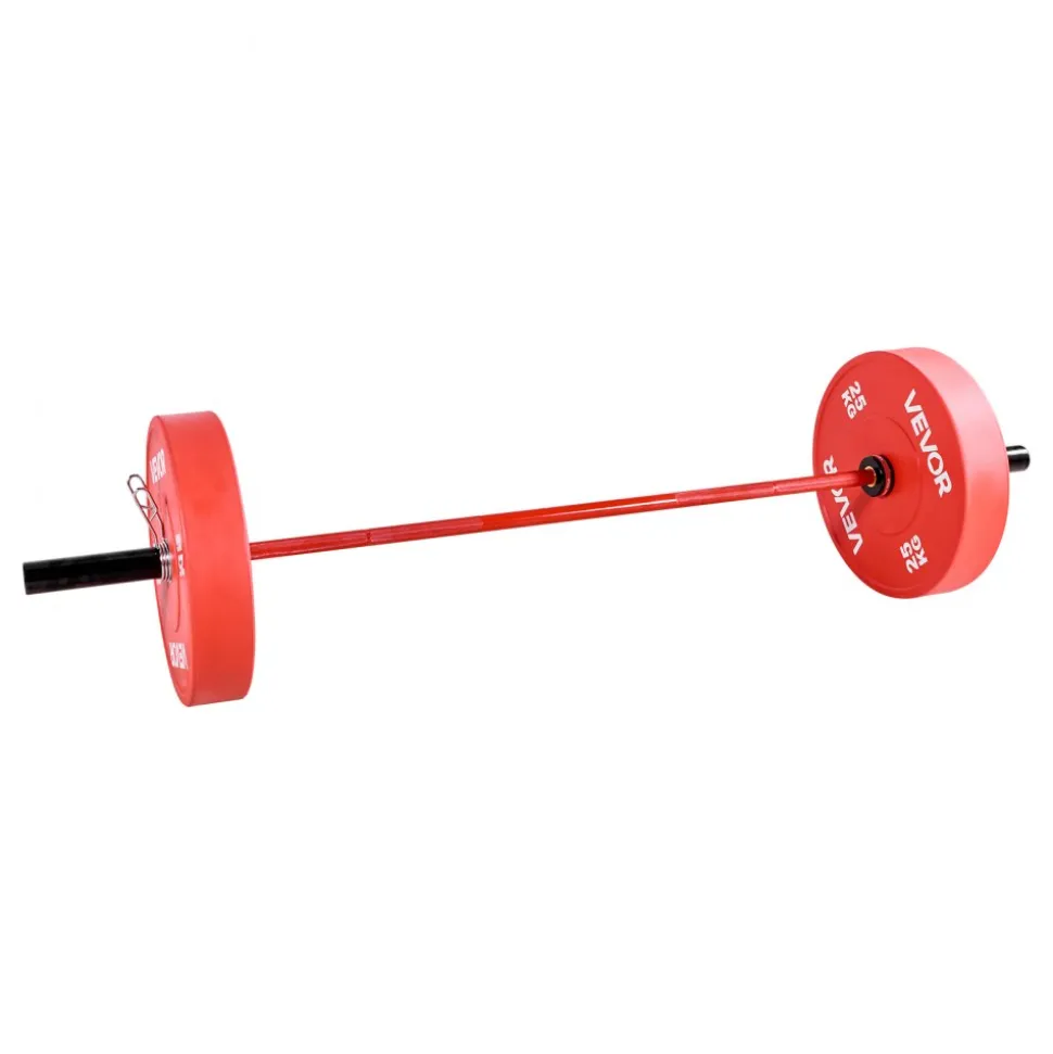 VEVOR 6FT Barbell Bar, Fits 2-Inch Weight Plates, Barbell Bar with Knurled Grip for Strength Training, Weightlifting, Squat, Deadlift, Bench Press, Curl, Overhead Press, 700lbs/317kg Capacity