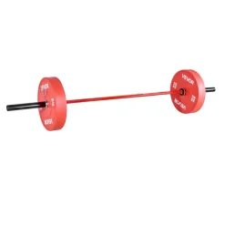 VEVOR 6FT Barbell Bar, Fits 2-Inch Weight Plates, Chrome Plated Barbell Bar with Knurled Grip for Strength Training, Weightlifting, Squat, Deadlift, Bench Press, Curl, Overhead Press, 500lbs Capacity