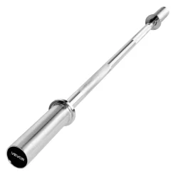 VEVOR 4FT Barbell Bar, Fits 2-Inch Weight Plates, Chrome Plated Barbell Bar with Knurled Grip for Strength Training, Weightlifting, Squat, Deadlift, Bench Press, Curl, Overhead Press, 500lbs Capacity