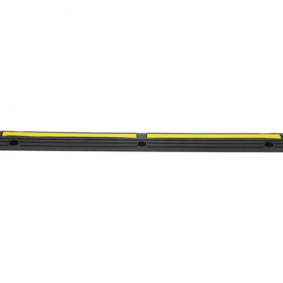 VEVOR 3.28 ft Cable Protector Ramp, 4 Pack of 1 Channel, 18000 lbs/axle Capacity Heavy Duty Rubber Speed Bumps, Floor Cord Cable Protector Wire Cover, for Residential Areas, Private Garages, Gardens