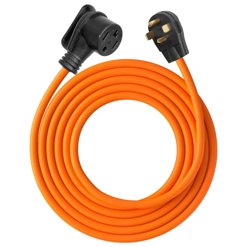 VEVOR 25 ft Dryer Extension Cord, 4-Prong NEMA 14-30P to 14-30R Dryer Cord, 125V/250V, STW 10AWG/4C, 30A, Pure Copper Wire Cable with Black Non-woven Bag and PVC Cable Tie, for Outdoor & Indoor Use