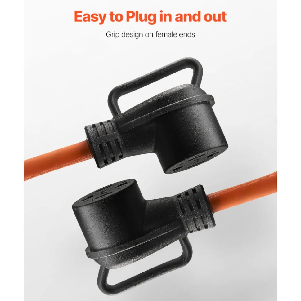 VEVOR 10 ft Dryer Extension Cord, 4-Prong NEMA 14-30P to 14-30R Dryer Cord, 125V/250V, STW 10AWG/4C, 30A, Pure Copper Wire Cable with Black Non-woven Bag and PVC Cable Tie, for Outdoor & Indoor Use