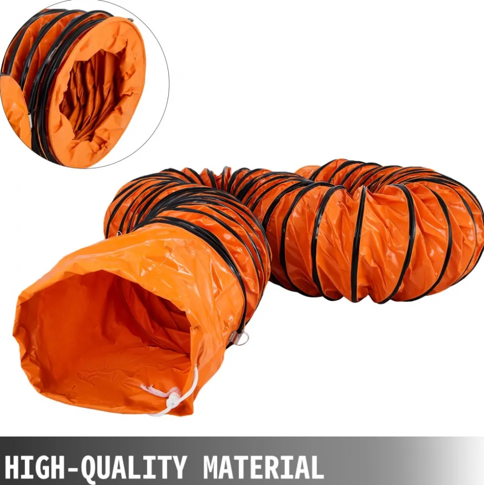 VEVOR 32ft Duct Hosing PVC Flexible Ducting Hose for 12inch Utility Blower Ventilation Fan Exhaust Fan