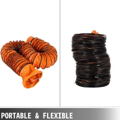 VEVOR 32ft Duct Hosing PVC Flexible Ducting Hose for 12inch Utility Blower Ventilation Fan Exhaust Fan