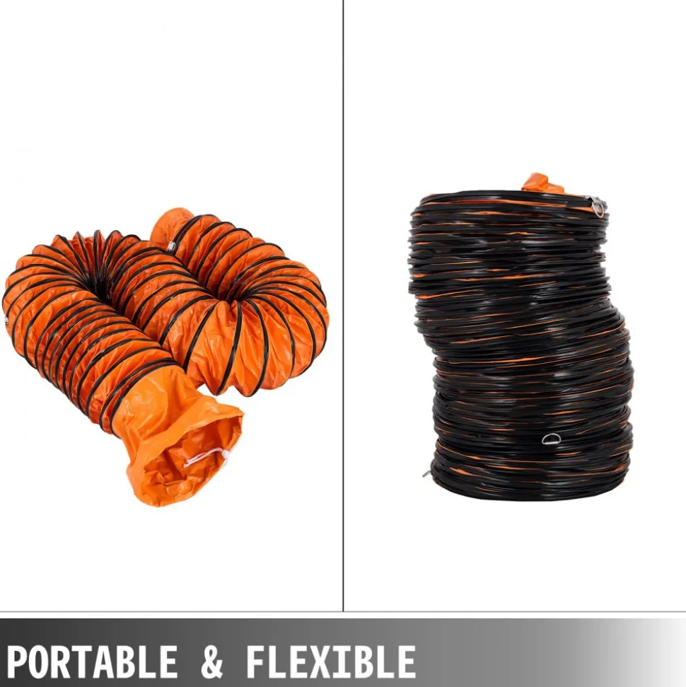 VEVOR 32ft Duct Hosing PVC Flexible Ducting Hose for 12inch Utility Blower Ventilation Fan Exhaust Fan