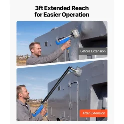 VEVOR 3FT Extension Pole for Heat Gun, Only Compatible with DR.Shrink Propane Heat Guns, Extended Reach Rod for Fast Heat-Shrink Wrapping, Combustor Head Included
