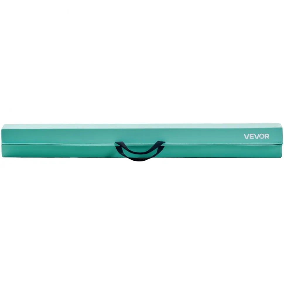 VEVOR 8FT Folding Balance Beam for Kids, 200LBS Stable Support Gymnastics Floor Beam with Non-Slip Mats, Gymnastics Training Equipment with Anti-Slip Bottom and Carrying Bag for Home Gym, Mint Green