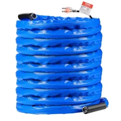 VEVOR 100ft Heated Water Hose for RV, Heated Drinking Water Hose with Corrugated Cover Antifreeze to -45°F, Automatic Self-regulating, 5/8