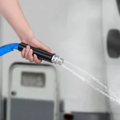 VEVOR 100ft Heated Water Hose for RV, Heated Drinking Water Hose with Corrugated Cover Antifreeze to -45°F, Automatic Self-regulating, 5/8