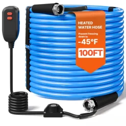 VEVOR 100FT Heated Water Hose for RV -45°F Anti Freeze Drinking Water Hose, 1/2