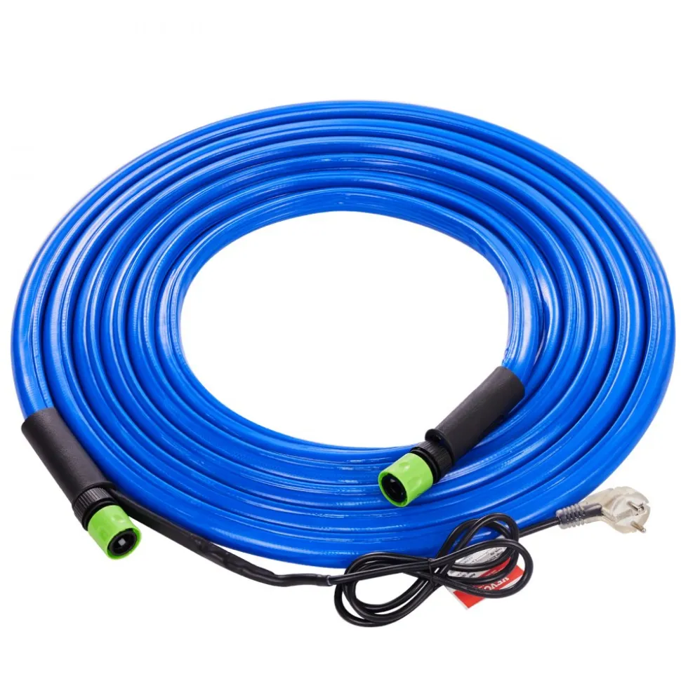 VEVOR 15FT Heated Water Hose for RV Antifreeze to -45°F Drinking Water Hose, 1/2" ID, Smooth Surface, Built-in Thermostat, Freeze & Leak-Proof, Lead and BPA Free, Fast Heating for RV Camping Garden