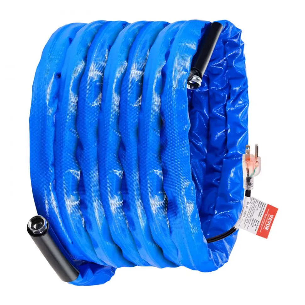 VEVOR 75FT Heated Water Hose for RV -45°F Anti Freeze Drinking Water Hose, 1/2" ID, Smooth Surface, with Leakage Protection GFCI, Built-in Thermostat, Freeze & Leak-Proof, Lead and BPA Free for RVs