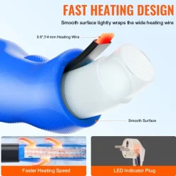 VEVOR 25ft Heated Water Hose for RV, Heated Drinking Water Hose Antifreeze to -45°F, Automatic Self-regulating, 5/8