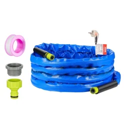 VEVOR 25ft Heated Water Hose for RV, Heated Drinking Water Hose Antifreeze to -45°F, Automatic Self-regulating, 5/8