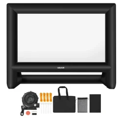 VEVOR 20FT Inflatable Movie Screen, Inflatable Projector Screen with Portable Storage Bag, 16:9 Easy Set Up Movie Projection for Outdoor Backyard, Home Theater, Theme Party