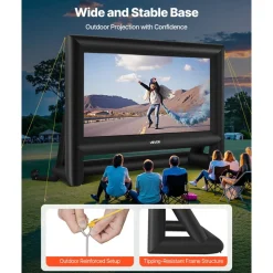 VEVOR 20FT Inflatable Movie Screen, Inflatable Projector Screen with Portable Storage Bag, 16:9 Easy Set Up Movie Projection for Outdoor Backyard, Home Theater, Theme Party