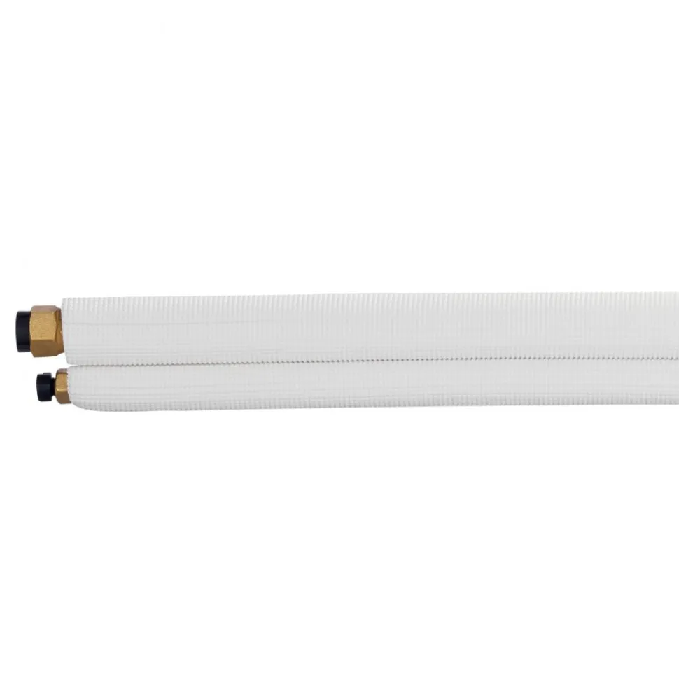 VEVOR 25FT Mini Split Line Set, 1/4" & 3/8" O.D Copper Pipes Tubing and Triple-Layer Insulation, for Air Conditioning or Heating Pump Equipment & HVAC with Rich Accessories (27ft Connection Cable)