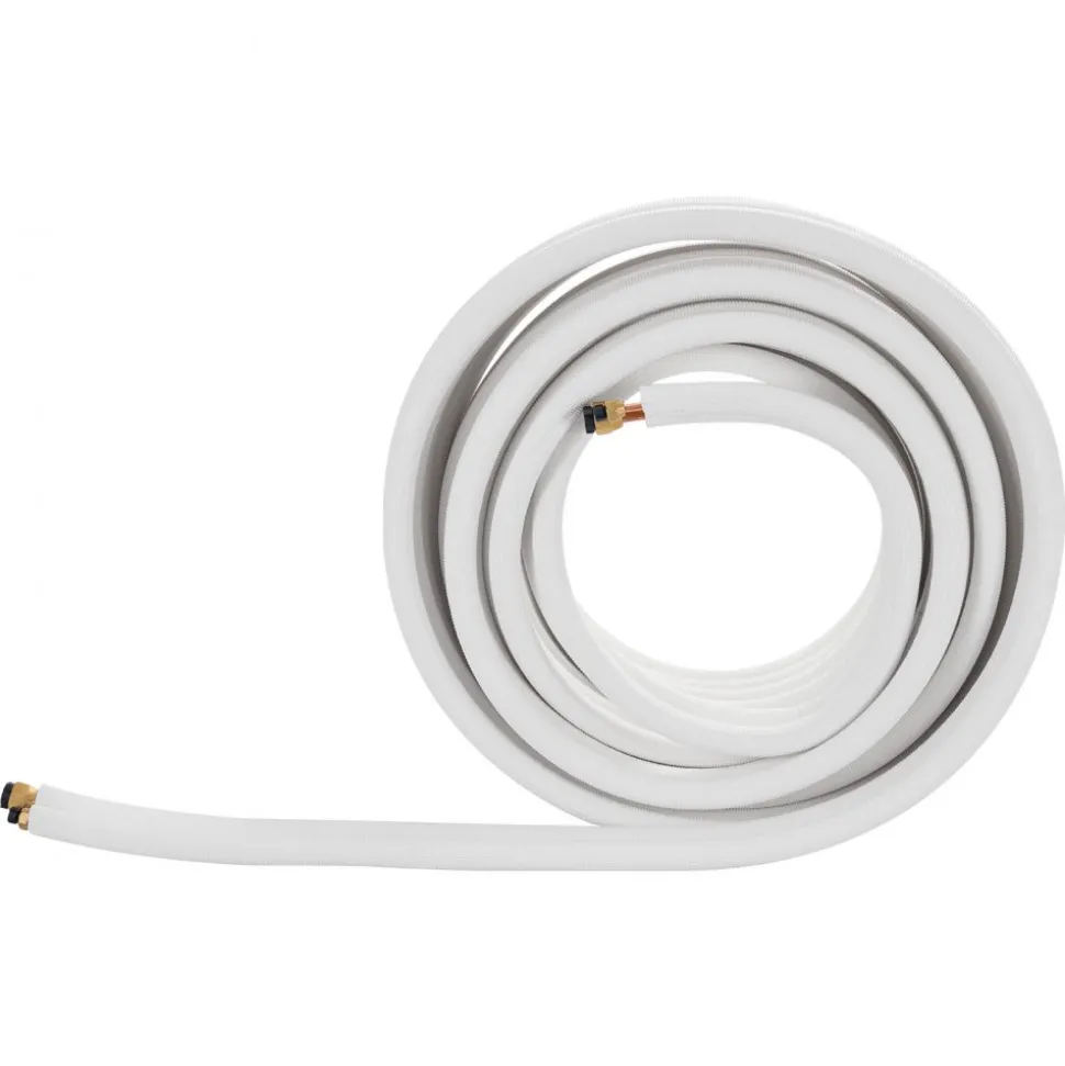 VEVOR 25FT Mini Split Line Set, 1/4" & 3/8" O.D Copper Pipes Tubing and Triple-Layer Insulation, for Air Conditioning or Heating Pump Equipment & HVAC with Rich Accessories (27ft Connection Cable)