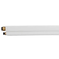 VEVOR 50ft Mini Split Line Set, 1/4” & 3/8” OD AC Copper Tubing Pipe, 3/8 White PE Thickened Insulated Coil with Flared Nuts, Rich Fittings, for Mini Split Air Conditioner HVAC or Heat Pump System