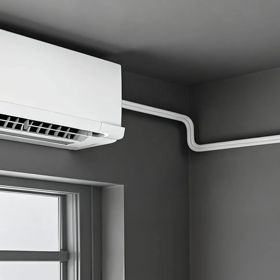 VEVOR 50ft Mini Split Line Set, 1/4” & 3/8” OD AC Copper Tubing Pipe, 3/8 White PE Thickened Insulated Coil with Flared Nuts, Rich Fittings, for Mini Split Air Conditioner HVAC or Heat Pump System