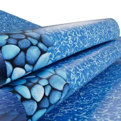 VEVOR 18ft Pool Liner, Round Overlap Swimming Pool Liner for 52 in Wall Height, Premium Vinyl, Easy Install with Leak-Proof Patches, Designed for Steel Sided Above-Ground,Outdoor, Boulder Swirl