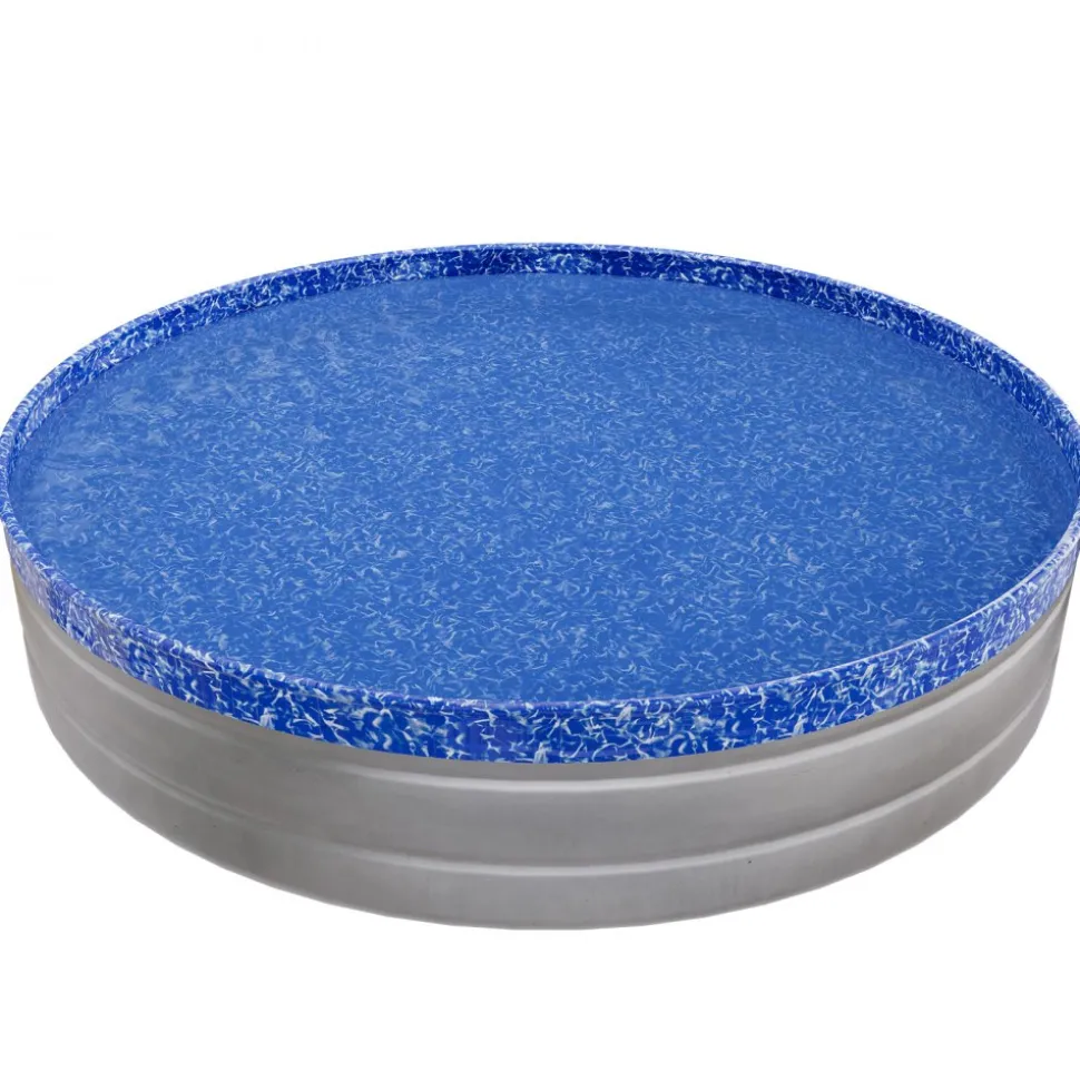 VEVOR 8ft Pool Liner, Round Overlap Swimming Pool Liner for 27.5 in Wall Height, Heavy Gauge Vinyl, Easy Install with Leak-Proof Patches, Designed for Steel Sided Above-Ground,Outdoor, Crystal