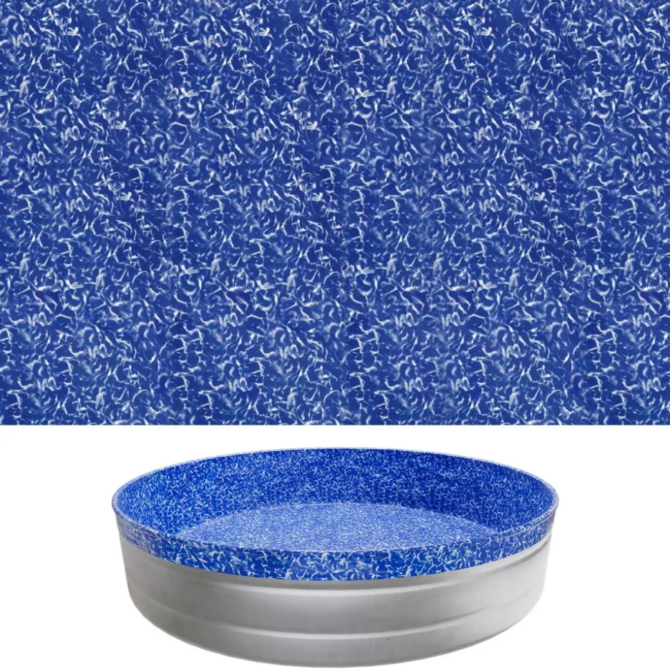 VEVOR 8ft Pool Liner, Round Overlap Swimming Pool Liner for 27.5 in Wall Height, Heavy Gauge Vinyl, Easy Install with Leak-Proof Patches, Designed for Steel Sided Above-Ground,Outdoor, Crystal