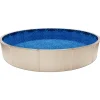 VEVOR 27ft Pool Liner, Round UniBead Swimming Pool Liner for 52 in Wall Height, Premium Vinyl, Easy Install with Leak-Proof Patches, Designed for Steel Sided Above-Ground,Outdoor, Boulder Swirl