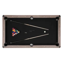 VEVOR 7ft Pool Table Combo Set, 3-in-1 Multi Game Billiards Tables with Dining Top and Ping Pong, 2 Benches for Storage and Accessories, Includes Ball Cue Rack Chalk Brush, for Family Recreation Room