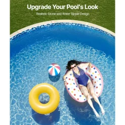 VEVOR 18-ft Round Above Ground Pool Liner, Overlap Pool Liners, Standard Gauge Vinyl, 48-to-54inch Wall Height, Designed for Steel Sided Above-Ground Swimming Pools