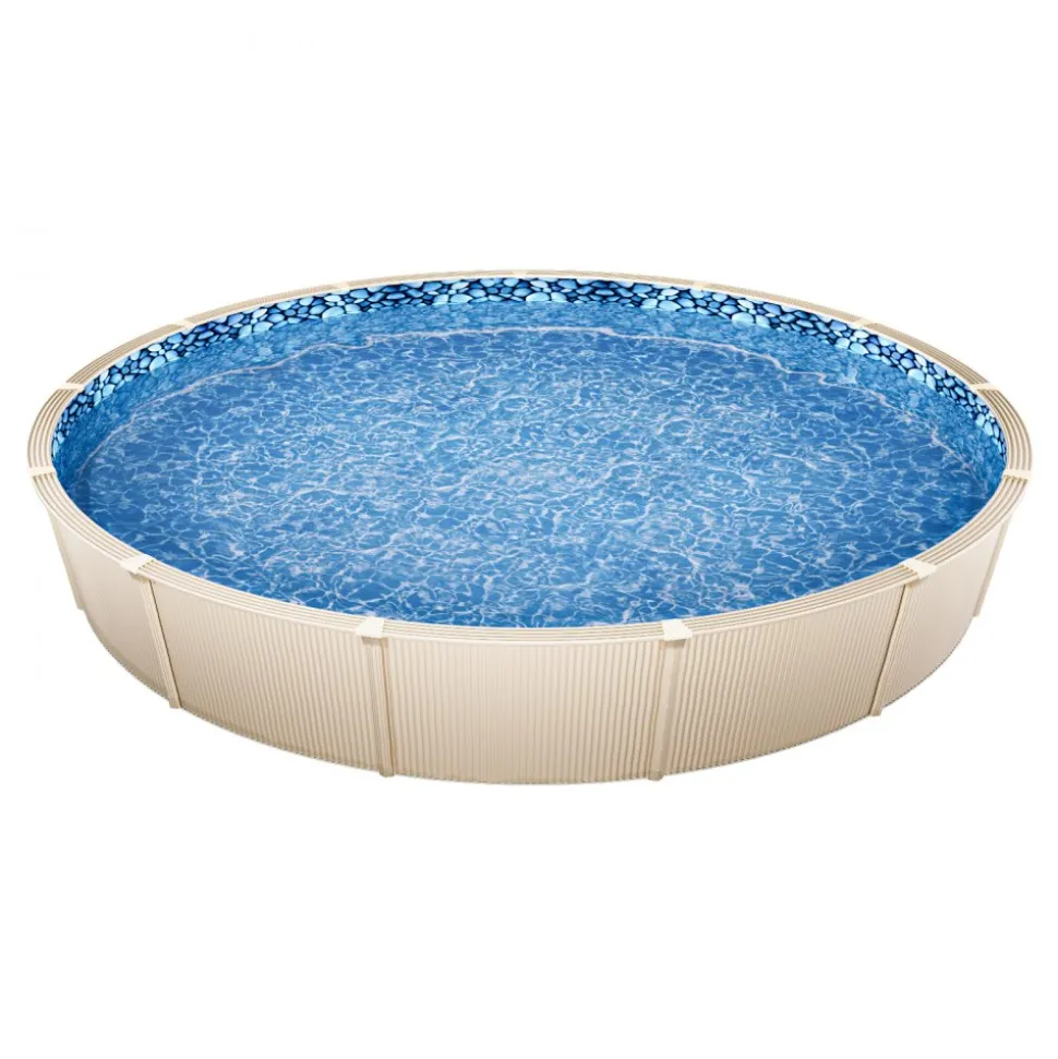 VEVOR 27-ft Round Above Ground Pool Liner, Overlap Pool Liners, Standard Gauge Vinyl, 48-to-54inch Wall Height, Designed for Steel Sided Above-Ground Swimming Pools