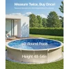VEVOR 8-ft Round Above Ground Pool Liner, Overlap Pool Liners, Standard Gauge Vinyl, 48-to-54inch Wall Height, Designed for Steel Sided Above-Ground Swimming Pools