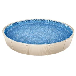 VEVOR 8-ft Round Above Ground Pool Liner, Overlap Pool Liners, Standard Gauge Vinyl, 48-to-54inch Wall Height, Designed for Steel Sided Above-Ground Swimming Pools