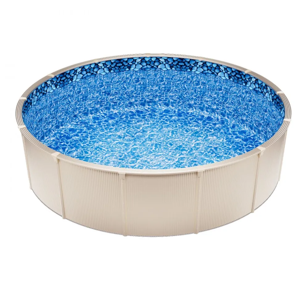 VEVOR 24-ft Round Above Ground Pool Liner, Overlap Pool Liners, Standard Gauge Vinyl, 48-to-54inch Wall Height, Designed for Steel Sided Above-Ground Swimming Pools