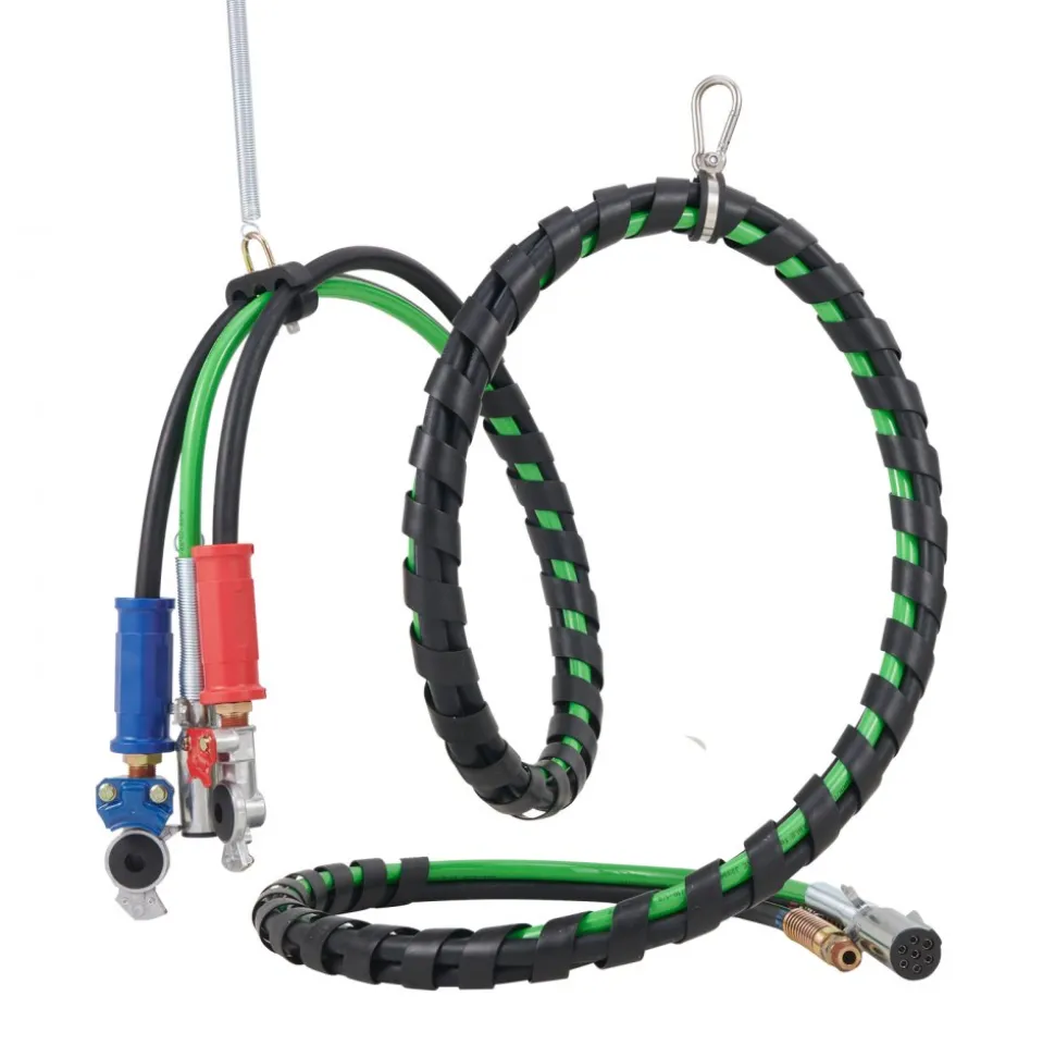 VEVOR 15FT Semi Truck Air Lines Kit with 2PCS Glad Hands, 3-in-1 Air Hoses & 7 Way ABS Electric Power Line, with 2PCS Gladhand Handles, 4PCS Seals and Tender Spring Kit for Semi Truck Trailer Tractor