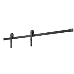 VEVOR 6.6FT Sliding Barn Door Hardware Kit, 330 LBS Weight Capacity, Compatible with 36-40 Inches Width & 1-3/8 to 1-3/4 Inches Thickness Single Sliding Barn Door, Durable Track & J-shape Roller Black