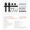 VEVOR 8FT Sliding Barn Door Hardware Kit, 330LBS Loading Heavy Duty Barn Door Track Kit for Single Door, Fit 3.7-4.3FT Wide and 1.3"-1.8" Thick Door Panel, with Smooth & Silent Pulley (J Shape)