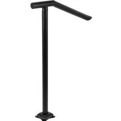 VEVOR 3Ft Step Railing, Iron Stair Handrail Floor Mounted Sturdy Black Arched Handrails for Outdoor Indoor Steps Fits 2 to 3 Steps