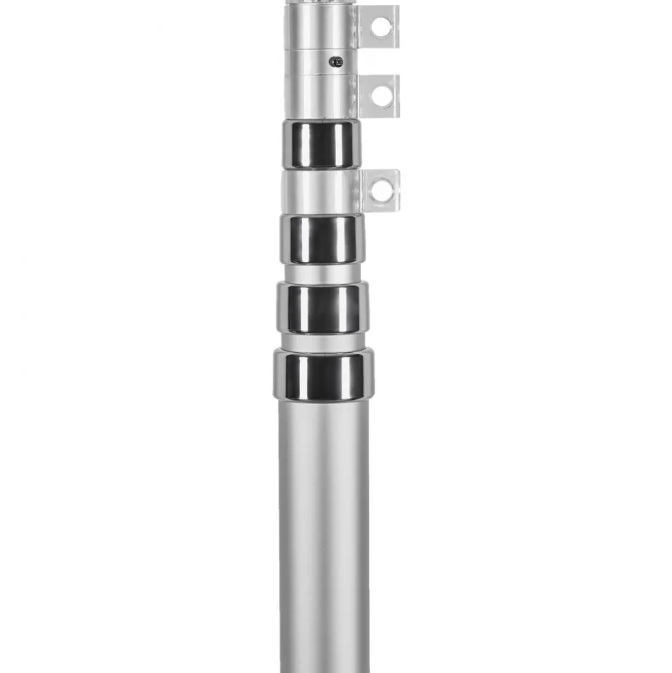 VEVOR 20FT Telescoping Flag pole Kit, Heavy Duty Aluminum Alloy in Ground Flag Poles for Outside, 3 Display Modes Flagpole with 3x5 American Flag, Professional Accessories, Silver