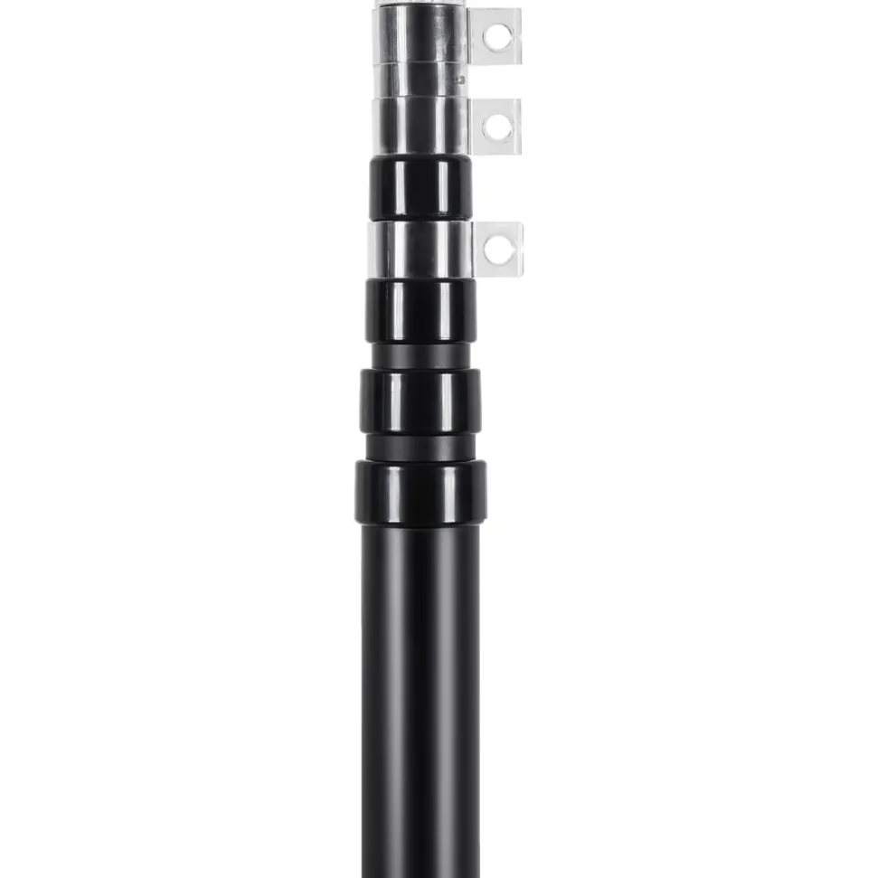 VEVOR 25FT Telescoping Flag pole Kit, Heavy Duty Aluminum Alloy in Ground Flag Poles for Outside, 3 Display Modes Flagpole with 3x5 American Flag, Professional Accessories, Black