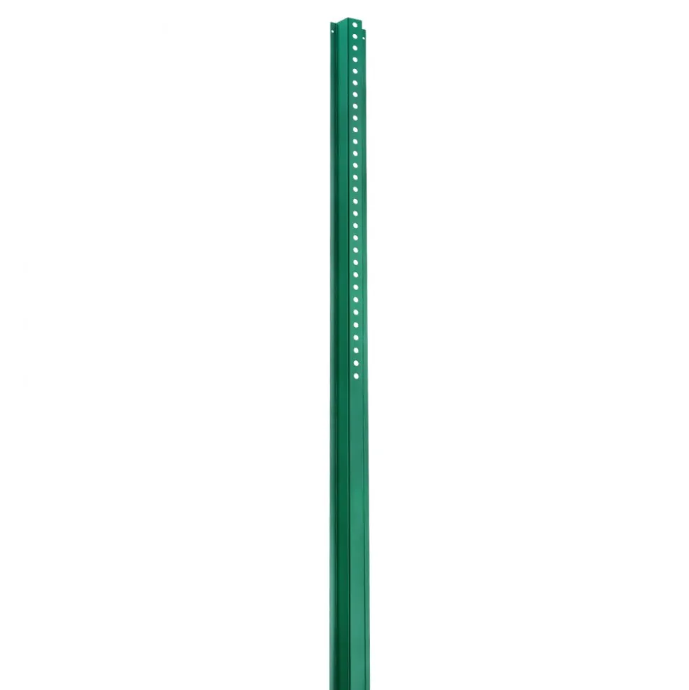 VEVOR 6FT U-Channel Sign Post, 4Pack Green Heavy Duty Steel Fixed Fence Post, Steel Fence U-Channel Sign for Garden, Courtyard, Farm or Traffic Intersection