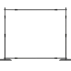VEVOR 10ft x 10ft Pipe and Drape Kit, Heavy Duty Backdrop Stand with Carbon Steel Base, Adjustable Backdrop Support with 6 Clamps and A Carry Bag for Wedding, Party, Event, Photography, and Exhibition