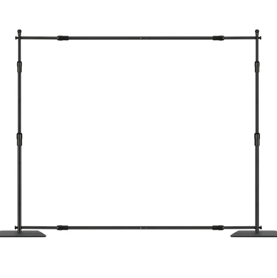 VEVOR 10ft x 10ft Pipe and Drape Kit, Heavy Duty Backdrop Stand with Carbon Steel Base, Adjustable Backdrop Support with 6 Clamps and A Carry Bag for Wedding, Party, Event, Photography, and Exhibition