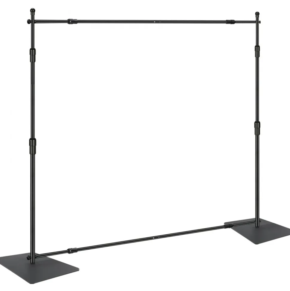 VEVOR 10ft x 10ft Pipe and Drape Kit, Heavy Duty Backdrop Stand with Carbon Steel Base, Adjustable Backdrop Support with 6 Clamps and A Carry Bag for Wedding, Party, Event, Photography, and Exhibition
