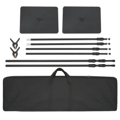 VEVOR 10ft x 10ft Pipe and Drape Kit, Heavy Duty Backdrop Stand with Carbon Steel Base, Adjustable Backdrop Support with 6 Clamps and A Carry Bag for Wedding, Party, Event, Photography, and Exhibition