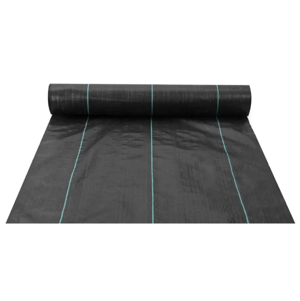 VEVOR 13FTx108FT Premium Heavy Duty Weed Barrier Landscape Fabric, 5OZ Woven Geotextile Fabric Under Gravel, High Permeability for Weed Blocker Weed Mat, Driveway Fabric, Weed Control Garden Cloth
